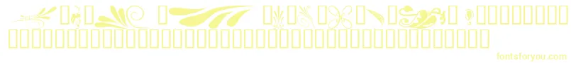 KrSimpleFleur6 Font – Yellow Fonts on White Background