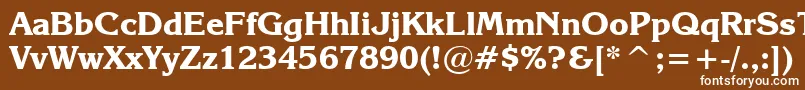 フォントEnchantedBold – 茶色の背景に白い文字