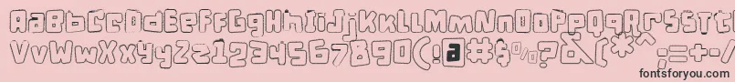 DPuntillasCLace Font – Black Fonts on Pink Background