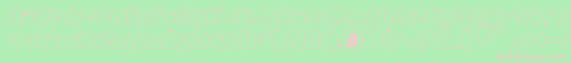 DPuntillasCLace Font – Pink Fonts on Green Background