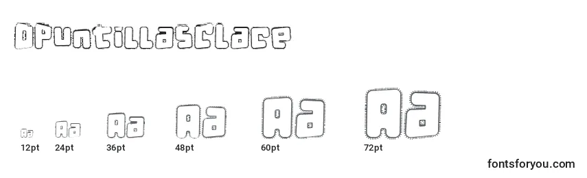 DPuntillasCLace Font Sizes