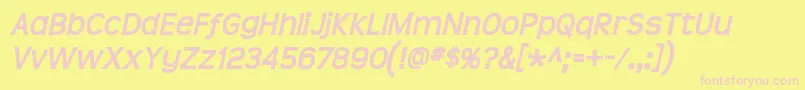 Teen ffy Font – Pink Fonts on Yellow Background