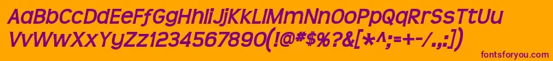 Teen ffy Font – Purple Fonts on Orange Background