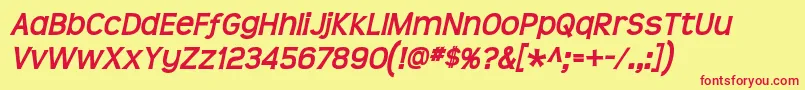 Teen ffy Font – Red Fonts on Yellow Background