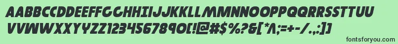 Governorsemital Font – Black Fonts on Green Background