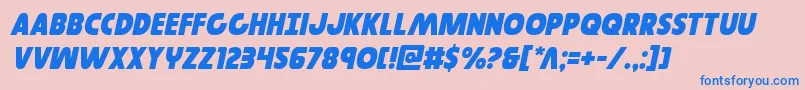Governorsemital Font – Blue Fonts on Pink Background