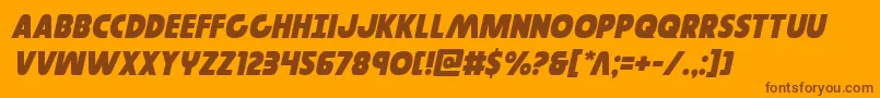 Governorsemital Font – Brown Fonts on Orange Background
