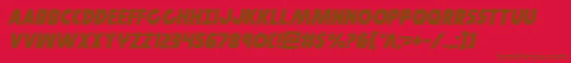 Governorsemital Font – Brown Fonts on Red Background