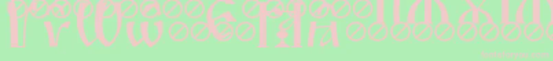 IrmologionCircumflex Font – Pink Fonts on Green Background