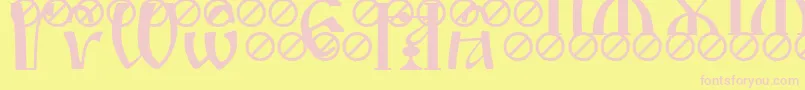Шрифт IrmologionCircumflex – розовые шрифты на жёлтом фоне