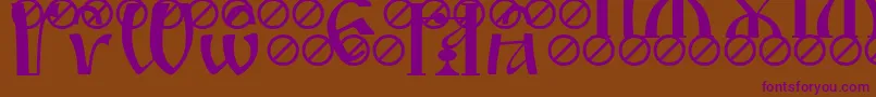 IrmologionCircumflex Font – Purple Fonts on Brown Background