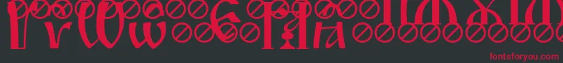 IrmologionCircumflex Font – Red Fonts on Black Background