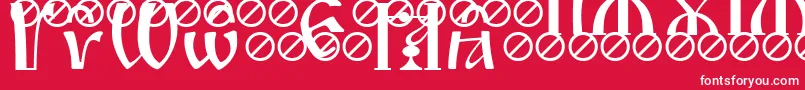 IrmologionCircumflex Font – White Fonts on Red Background