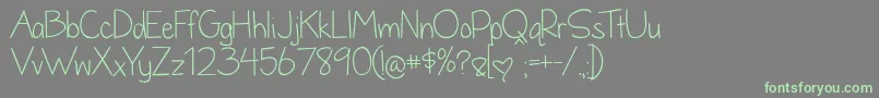 DandelionInTheSpring Font – Green Fonts on Gray Background