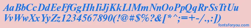 NewtonmgttBolditalic Font – Blue Fonts on Pink Background