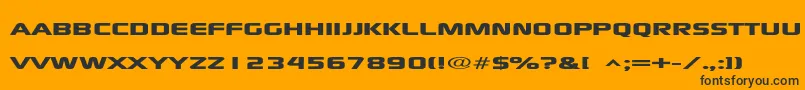 Xscale Font – Black Fonts on Orange Background