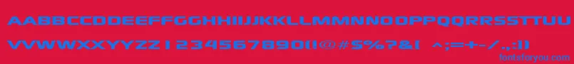 Xscale Font – Blue Fonts on Red Background