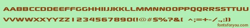 Xscale Font – Brown Fonts on Green Background