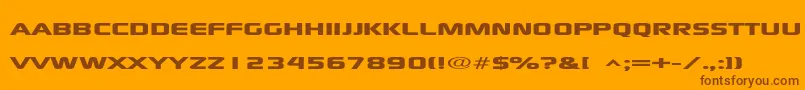 Xscale Font – Brown Fonts on Orange Background