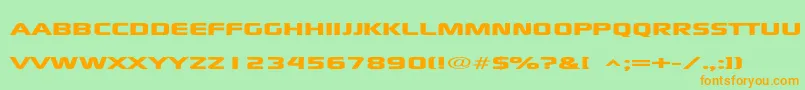 Xscale Font – Orange Fonts on Green Background