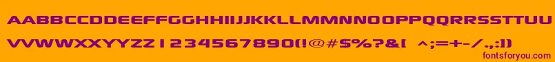 Xscale Font – Purple Fonts on Orange Background