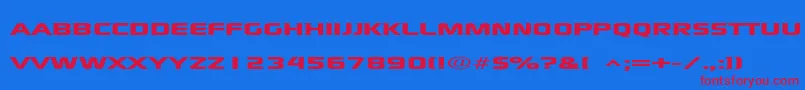 Xscale Font – Red Fonts on Blue Background