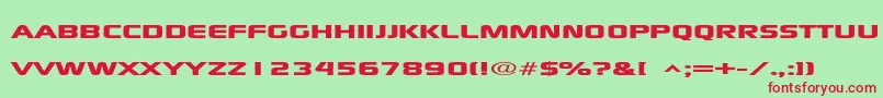 Xscale Font – Red Fonts on Green Background