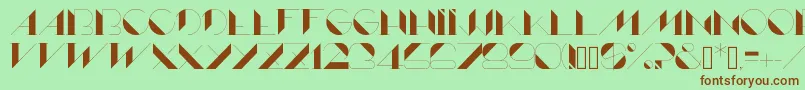 Czcionka Lame – brązowe czcionki na zielonym tle