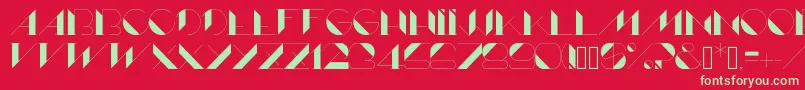 Lame Font – Green Fonts on Red Background