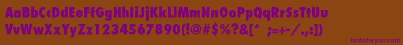 FuturaCondensedextraboldTh Font – Purple Fonts on Brown Background