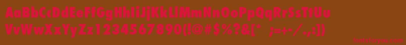 FuturaCondensedextraboldTh Font – Red Fonts on Brown Background