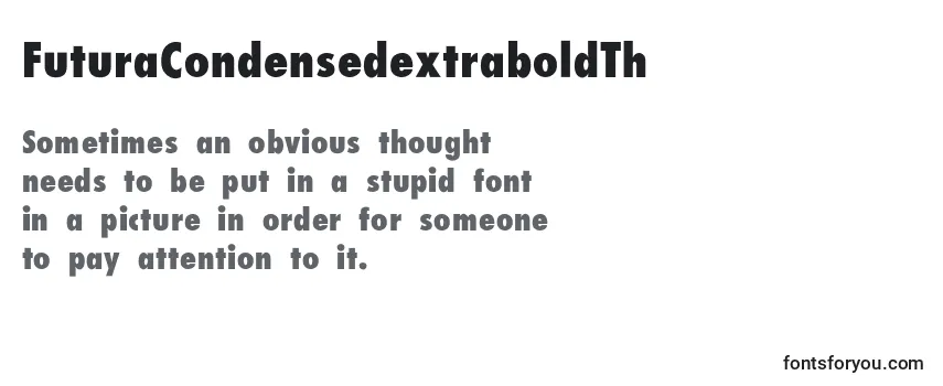 Review of the FuturaCondensedextraboldTh Font