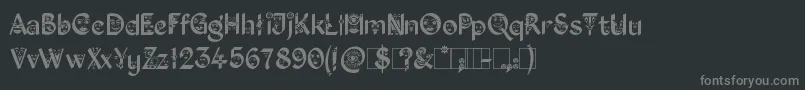 KingthingsFacetype Font – Gray Fonts on Black Background