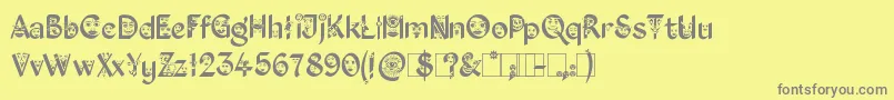 KingthingsFacetype Font – Gray Fonts on Yellow Background