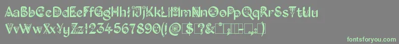 KingthingsFacetype Font – Green Fonts on Gray Background