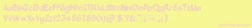 More about KingthingsFacetype Font KingthingsFacetype Font – Pink Fonts on Yellow Background