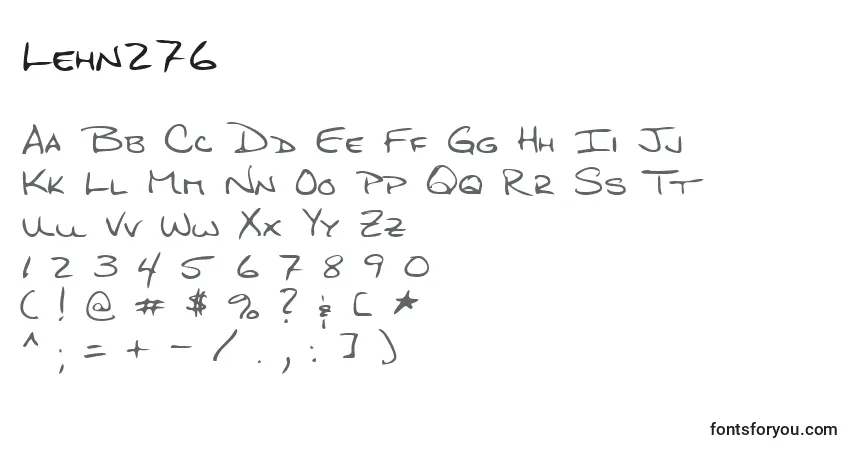 A fonte Lehn276 – alfabeto, números, caracteres especiais