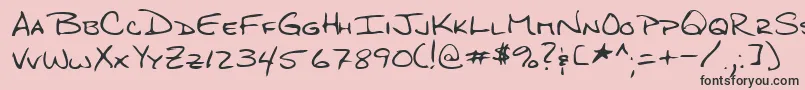 Lehn276 Font – Black Fonts on Pink Background