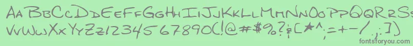 Lehn276 Font – Gray Fonts on Green Background