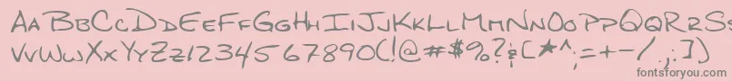Lehn276 Font – Gray Fonts on Pink Background