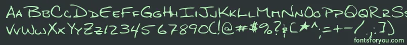 Lehn276 Font – Green Fonts on Black Background