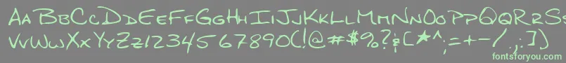 Lehn276 Font – Green Fonts on Gray Background