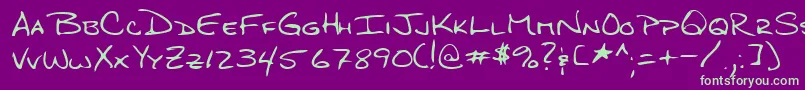 Lehn276 Font – Green Fonts on Purple Background