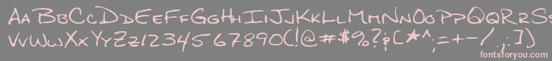 Lehn276 Font – Pink Fonts on Gray Background