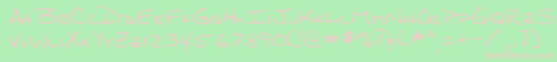 Lehn276 Font – Pink Fonts on Green Background