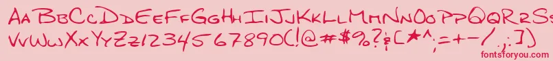 Lehn276 Font – Red Fonts on Pink Background