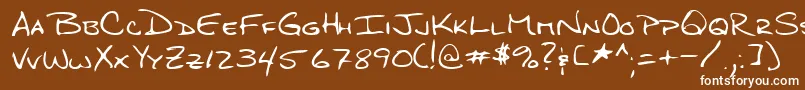Lehn276 Font – White Fonts on Brown Background