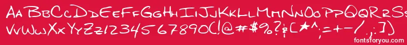 Lehn276 Font – White Fonts on Red Background