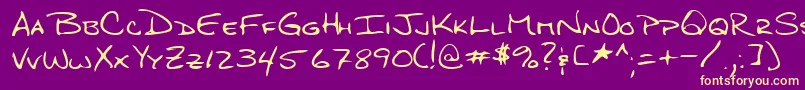 Lehn276 Font – Yellow Fonts on Purple Background