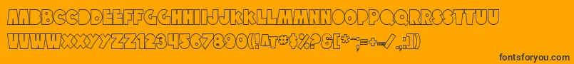 SfTattleTalesOutline Font – Black Fonts on Orange Background